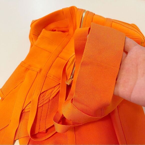 House of CB Orange Mimi Bandage Bodycon Dress size XS - Picture 7 of 10